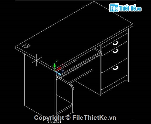 File cad,bàn máy tính,bàn 3d